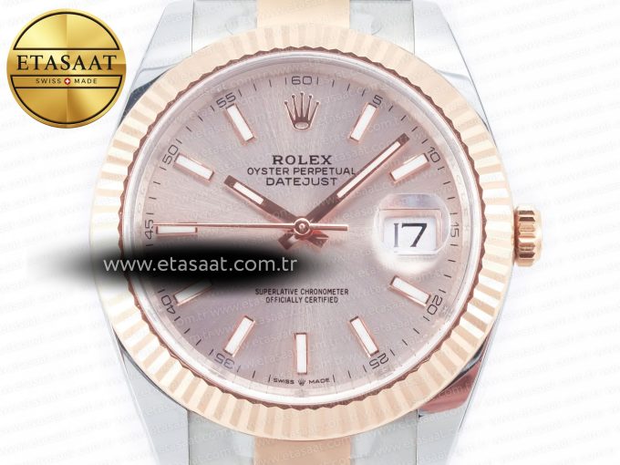 DateJust 41 126331 Clean Best Edition RG Dial Stick Markers on Oyster Bracelet VR3235 - Görsel 4