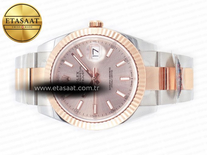 DateJust 41 126331 Clean Best Edition RG Dial Stick Markers on Oyster Bracelet VR3235 - Görsel 6