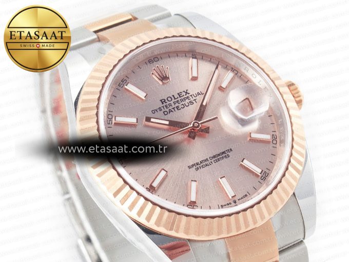 DateJust 41 126331 Clean Best Edition RG Dial Stick Markers on Oyster Bracelet VR3235 - Görsel 7