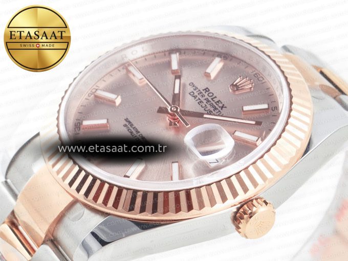 DateJust 41 126331 Clean Best Edition RG Dial Stick Markers on Oyster Bracelet VR3235 - Görsel 9