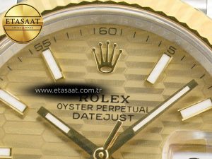 DateJust 41 126333 Clean 1:1 Best Edition 904L Steel YG Textured Dial on SS/YG Jubilee Bracelet VR3235 - Görsel 12