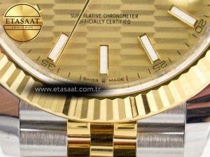DateJust 41 126333 Clean 1:1 Best Edition 904L Steel YG Textured Dial on SS/YG Jubilee Bracelet VR3235 - Görsel 13