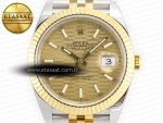 DateJust 41 126333 Clean 1:1 Best Edition 904L Steel YG Textured Dial on SS/YG Jubilee Bracelet VR3235 - Görsel 4