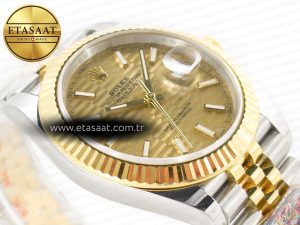 DateJust 41 126333 Clean 1:1 Best Edition 904L Steel YG Textured Dial on SS/YG Jubilee Bracelet VR3235 - Görsel 7