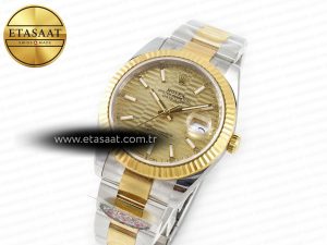 DateJust 41 126333 Clean 1:1 Best Edition 904L Steel YG Textured Dial on SS/YG Oyster Bracelet VR3235