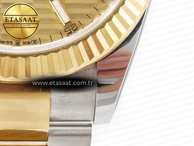 DateJust 41 126333 Clean 1:1 Best Edition 904L Steel YG Textured Dial on SS/YG Oyster Bracelet VR3235 - Görsel 13