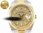 DateJust 41 126333 Clean 1:1 Best Edition 904L Steel YG Textured Dial on SS/YG Oyster Bracelet VR3235 - Görsel 4