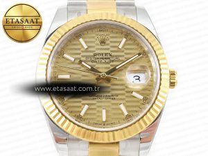 DateJust 41 126333 Clean 1:1 Best Edition 904L Steel YG Textured Dial on SS/YG Oyster Bracelet VR3235 - Görsel 4