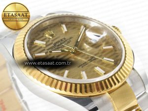 DateJust 41 126333 Clean 1:1 Best Edition 904L Steel YG Textured Dial on SS/YG Oyster Bracelet VR3235 - Görsel 7