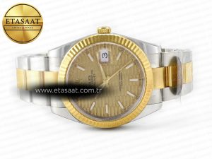 DateJust 41 126333 Clean 1:1 Best Edition 904L Steel YG Textured Dial on SS/YG Oyster Bracelet VR3235 - Görsel 9