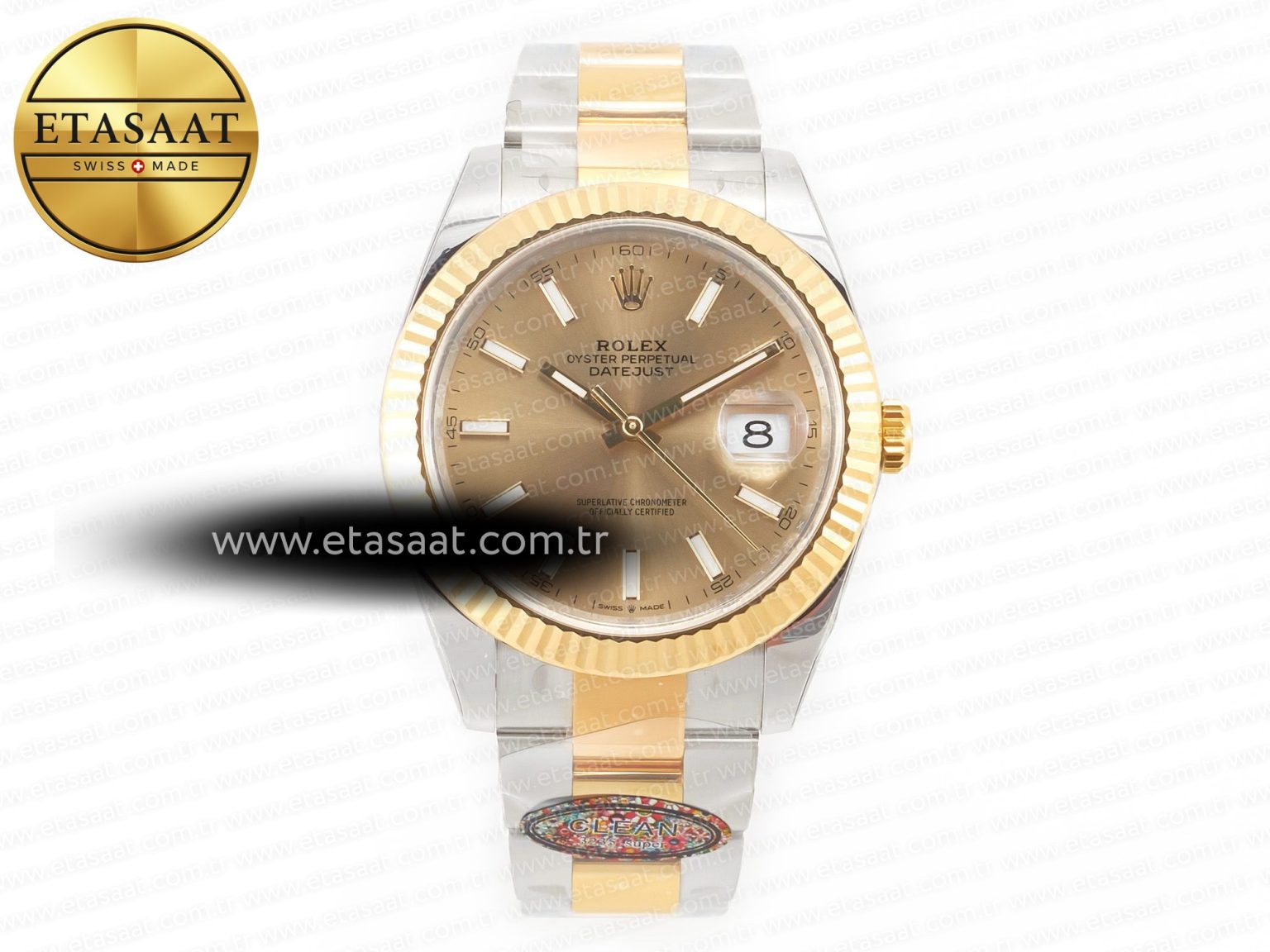 DateJust 41 126333 Clean Best Edition YG Dial Stick Markers on Oyster Bracelet VR3235 - Görsel 3