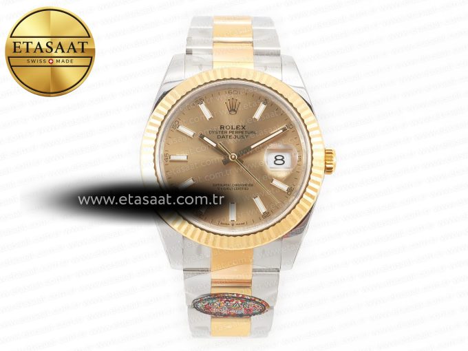 DateJust 41 126333 Clean Best Edition YG Dial Stick Markers on Oyster Bracelet VR3235 - Görsel 3