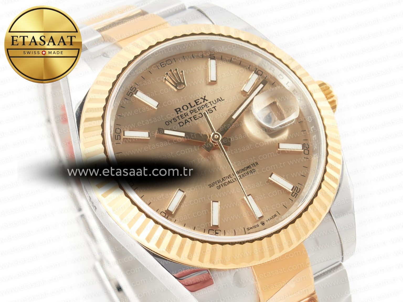 DateJust 41 126333 Clean Best Edition YG Dial Stick Markers on Oyster Bracelet VR3235 - Görsel 5
