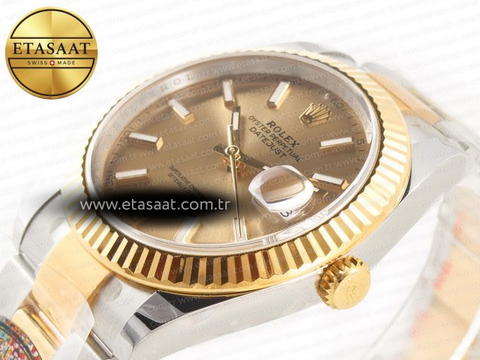 DateJust 41 126333 Clean Best Edition YG Dial Stick Markers on Oyster Bracelet VR3235 - Görsel 6