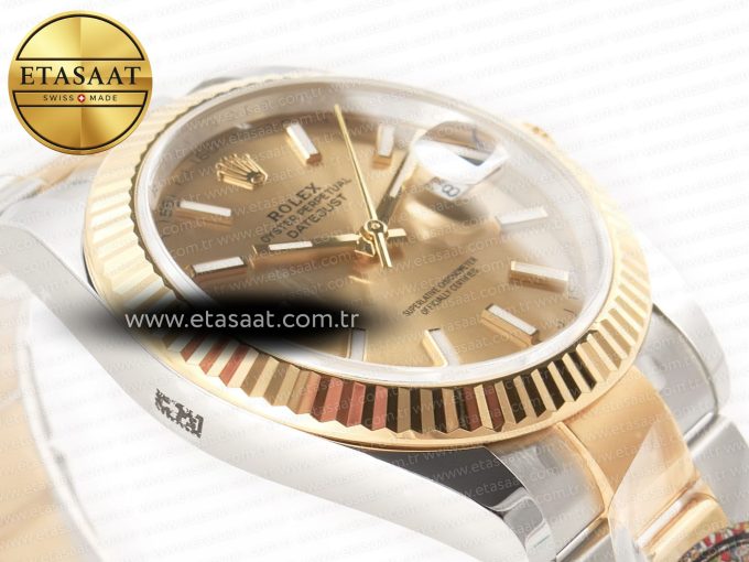 DateJust 41 126333 Clean Best Edition YG Dial Stick Markers on Oyster Bracelet VR3235 - Görsel 7