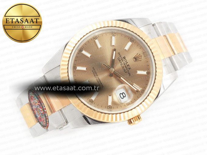 DateJust 41 126333 Clean Best Edition YG Dial Stick Markers on Oyster Bracelet VR3235 - Görsel 8