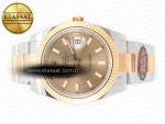 DateJust 41 126333 Clean Best Edition YG Dial Stick Markers on Oyster Bracelet VR3235 - Görsel 9