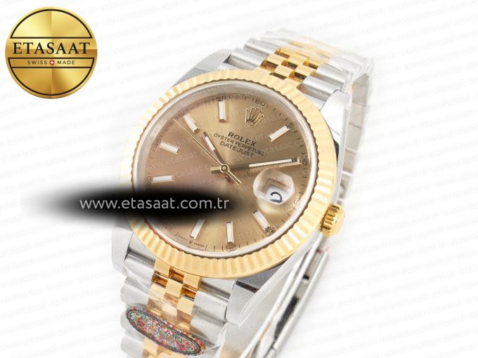DateJust 41 126333 Clean Best Edition YG Gold Dial Stick Markers on Jubilee Bracelet VR3235 - Görsel 1
