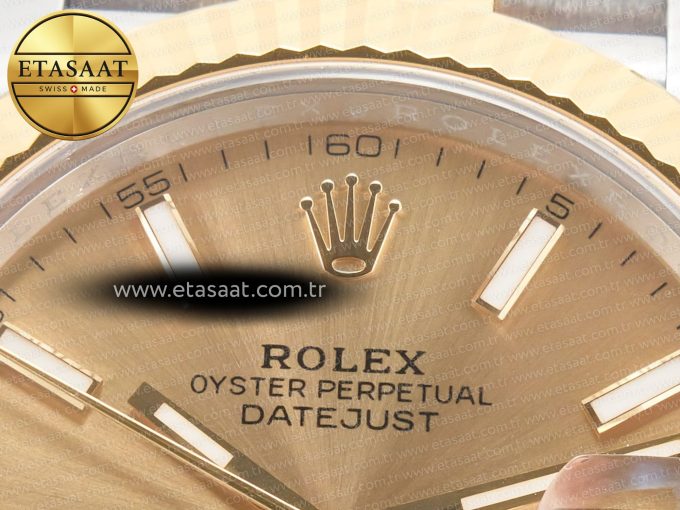 DateJust 41 126333 Clean Best Edition YG Gold Dial Stick Markers on Jubilee Bracelet VR3235 - Görsel 10