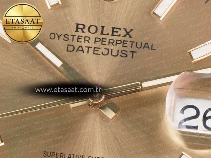 DateJust 41 126333 Clean Best Edition YG Gold Dial Stick Markers on Jubilee Bracelet VR3235 - Görsel 11