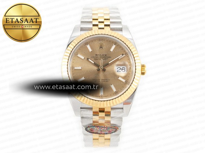 DateJust 41 126333 Clean Best Edition YG Gold Dial Stick Markers on Jubilee Bracelet VR3235 - Görsel 3