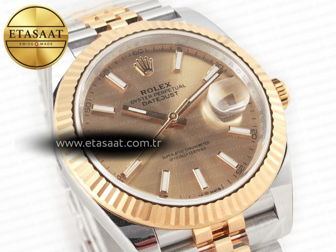 DateJust 41 126333 Clean Best Edition YG Gold Dial Stick Markers on Jubilee Bracelet VR3235 - Görsel 5