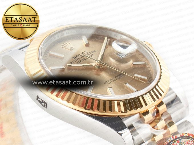 DateJust 41 126333 Clean Best Edition YG Gold Dial Stick Markers on Jubilee Bracelet VR3235 - Görsel 7