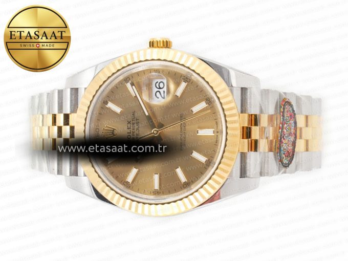DateJust 41 126333 Clean Best Edition YG Gold Dial Stick Markers on Jubilee Bracelet VR3235 - Görsel 9