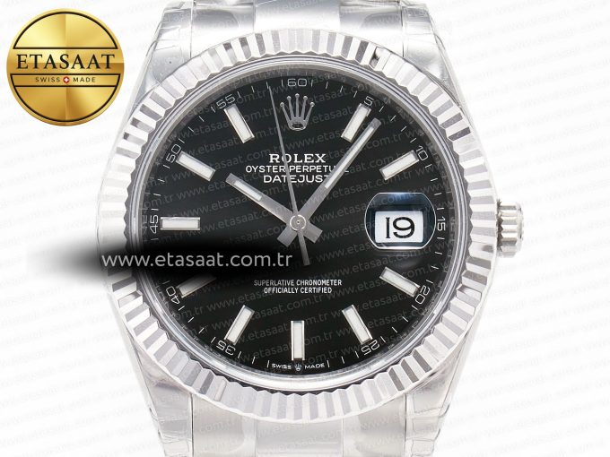 DateJust 41 126334 904L SS VSF 1:1 Best Edition Black Dial on Oyster Bracelet VS3235 - Görsel 4