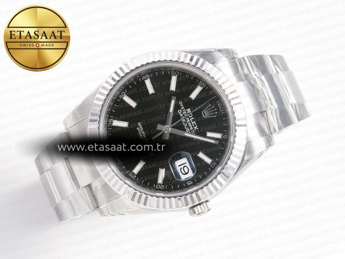 DateJust 41 126334 904L SS VSF 1:1 Best Edition Black Dial on Oyster Bracelet VS3235 - Görsel 8