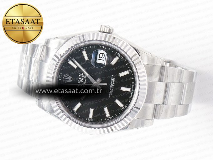 DateJust 41 126334 904L SS VSF 1:1 Best Edition Black Dial on Oyster Bracelet VS3235 - Görsel 9