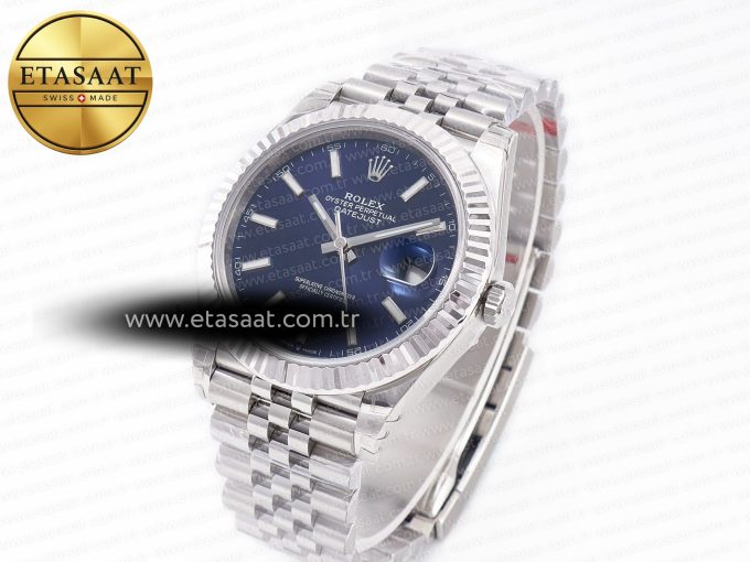 DateJust 41 126334 904L SS VSF 1:1 Best Edition Blue Dial on Jubilee Bracelet VS3235 - Görsel 1