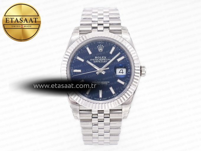 DateJust 41 126334 904L SS VSF 1:1 Best Edition Blue Dial on Jubilee Bracelet VS3235 - Görsel 3