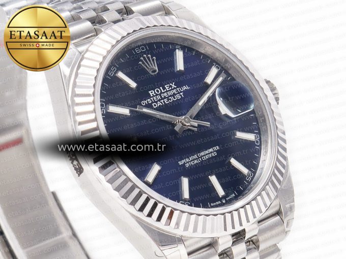 DateJust 41 126334 904L SS VSF 1:1 Best Edition Blue Dial on Jubilee Bracelet VS3235 - Görsel 5