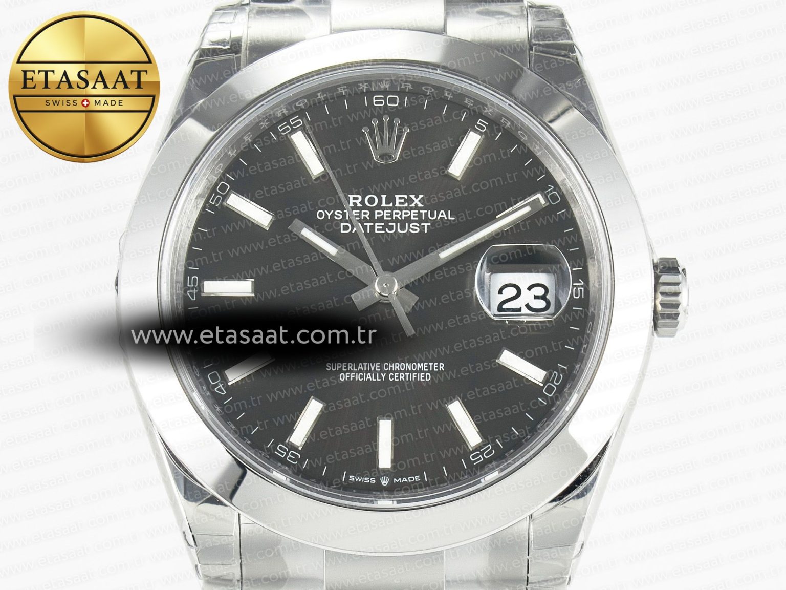 DateJust 41 126334 904L SS VSF 1:1 Best Edition Gray Dial on Oyster Bracelet VS3235 - Görsel 4