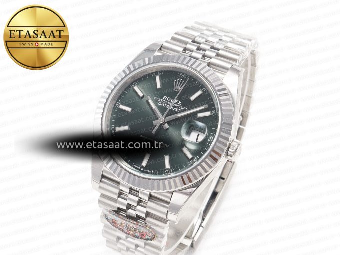 DateJust 41 126334 Clean 1:1 Best Edition 904 L Steel Mint Green Dial on Jubilee Bracelet VR 3235 - Görsel 1