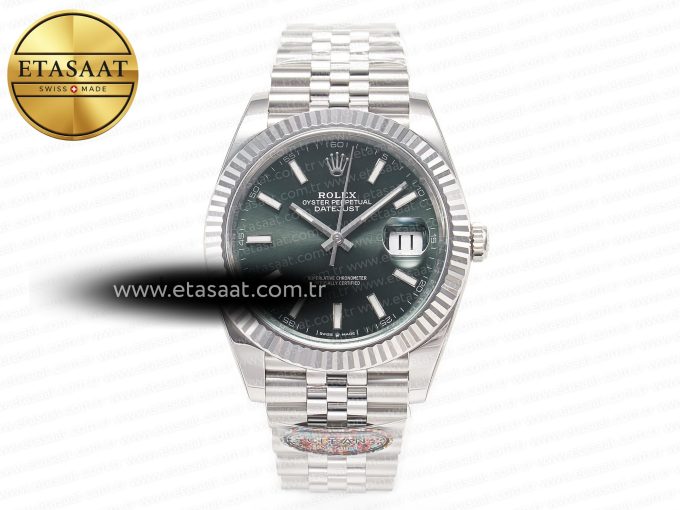 DateJust 41 126334 Clean 1:1 Best Edition 904 L Steel Mint Green Dial on Jubilee Bracelet VR 3235 - Görsel 3