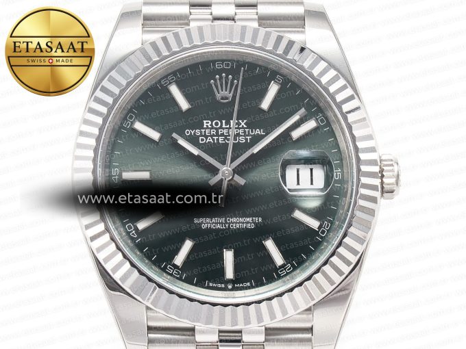 DateJust 41 126334 Clean 1:1 Best Edition 904 L Steel Mint Green Dial on Jubilee Bracelet VR 3235 - Görsel 4