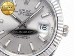 DateJust 41 126334 Fluted Bezel ARF 1:1 Best Edition 904L Steel Silver Stick Dial on Jubilee Bracelet VR3235 - Görsel 12