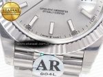 DateJust 41 126334 Fluted Bezel ARF 1:1 Best Edition 904L Steel Silver Stick Dial on Jubilee Bracelet VR3235 - Görsel 13