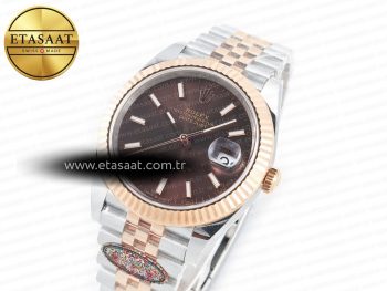 DateJust 41mm 126331 904L SS/RG Clean 1:1 Best Edition Brown Dial on Jubilee Bracelet VR3235