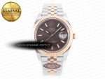 DateJust 41mm 126331 904L SS/RG Clean 1:1 Best Edition Brown Dial on Jubilee Bracelet VR3235 - Görsel 3