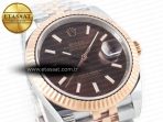 DateJust 41mm 126331 904L SS/RG Clean 1:1 Best Edition Brown Dial on Jubilee Bracelet VR3235 - Görsel 5