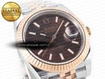 DateJust 41mm 126331 904L SS/RG Clean 1:1 Best Edition Brown Dial on Jubilee Bracelet VR3235 - Görsel 5