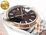DateJust 41mm 126331 904L SS/RG Clean 1:1 Best Edition Brown Dial on Jubilee Bracelet VR3235 - Görsel 7