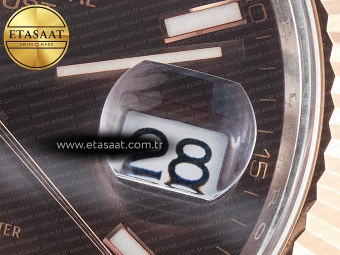 DateJust 41mm 126331 904L SS/RG Clean 1:1 Best Edition Brown Dial on Oyster Bracelet VR3235 - Görsel 12