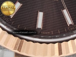 DateJust 41mm 126331 904L SS/RG Clean 1:1 Best Edition Brown Dial on Oyster Bracelet VR3235 - Görsel 13
