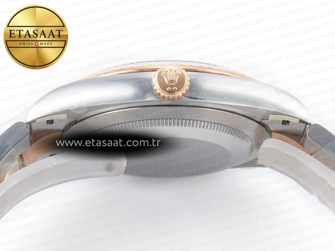 DateJust 41mm 126331 904L SS/RG Clean 1:1 Best Edition Brown Dial on Oyster Bracelet VR3235 - Görsel 15