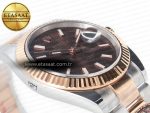 DateJust 41mm 126331 904L SS/RG Clean 1:1 Best Edition Brown Dial on Oyster Bracelet VR3235 - Görsel 7