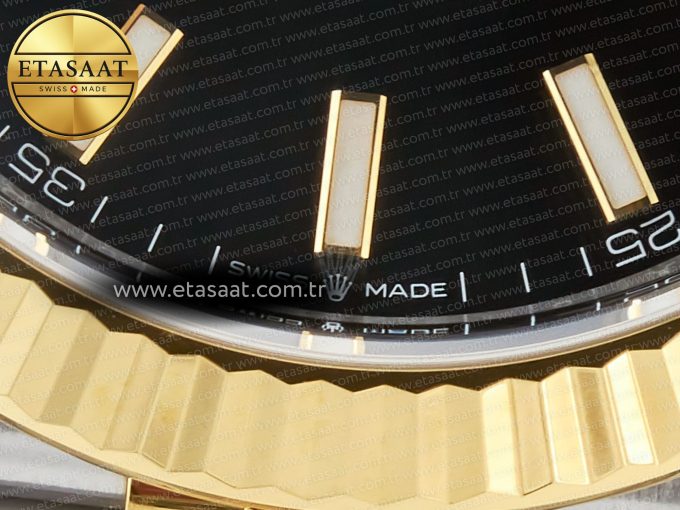 DateJust 41mm 126333 Clean Best Edition Black Stick Dial on Jubilee Bracelet VR3235 - Görsel 13